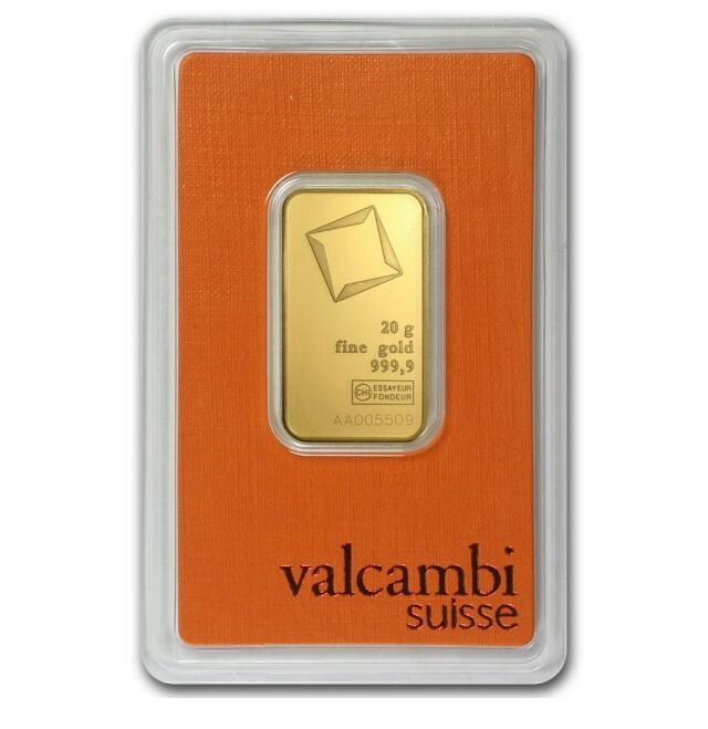 Gold Valcambi Suisse Bar - 20 Gram | Silver Bullion Malaysia